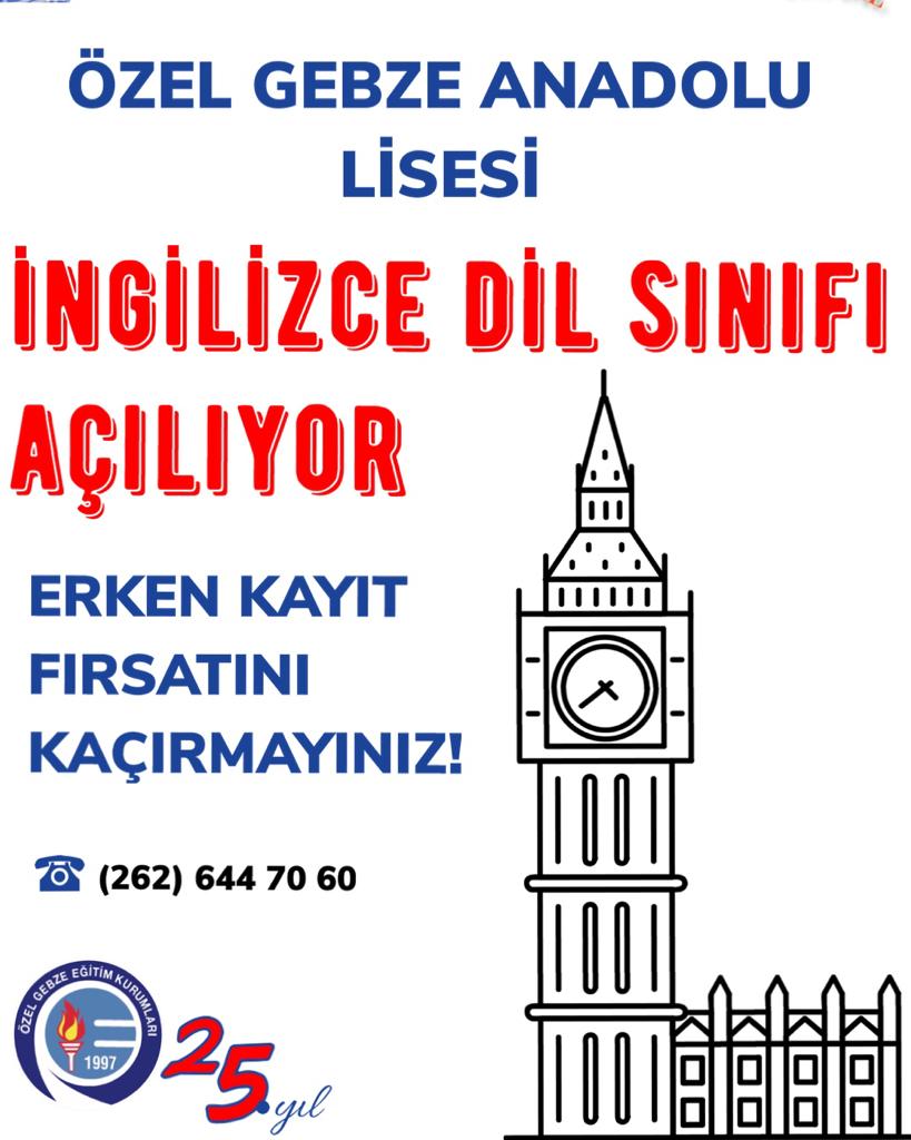 Özel Gebze Anadolu Lisemizde 11.sınıflarımız için Dil Sınıfımızı açıyoruz